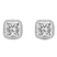 9ct White Gold Solice Lab Diamond Stud Earrings