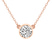 10kt Rose Gold Classic Bezel Lab Grown Diamond Pendant