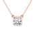 10kt Rose Gold Classic Bezel Lab Grown Diamond Pendant