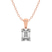 14ct Rose Gold Martina Solitaire Lab Grown Diamond Pendant