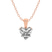 14ct Rose Gold Martina Solitaire Lab Grown Diamond Pendant