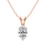 10kt Rose Gold Quartze Split Bail Solitaire Lab Grown Diamond Pendant