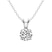 10kt White Gold Quartze Split Bail Solitaire Lab Grown Diamond Pendant