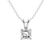 14kt White Gold Quartze Split Bail Solitaire Lab Grown Diamond Pendant