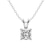 14kt White Gold Quartze Split Bail Solitaire Lab Grown Diamond Pendant