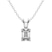 14kt White Gold Quartze Split Bail Solitaire Lab Grown Diamond Pendant