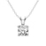 14kt White Gold Quartze Split Bail Solitaire Lab Grown Diamond Pendant