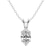 14kt White Gold Quartze Split Bail Solitaire Lab Grown Diamond Pendant