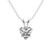 14kt White Gold Quartze Split Bail Solitaire Lab Grown Diamond Pendant