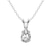 14kt White Gold Quartze Split Bail Solitaire Lab Grown Diamond Pendant