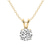 18kt Yellow Gold Quartze Split Bail Solitaire Lab Grown Diamond Pendant