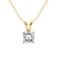 14kt Yellow Gold Quartze Split Bail Solitaire Lab Grown Diamond Pendant