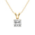 10kt Yellow Gold Quartze Split Bail Solitaire Lab Grown Diamond Pendant