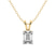 18kt Yellow Gold Quartze Split Bail Solitaire Lab Grown Diamond Pendant