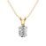 18kt Yellow Gold Quartze Split Bail Solitaire Lab Grown Diamond Pendant