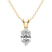 10kt Yellow Gold Quartze Split Bail Solitaire Lab Grown Diamond Pendant