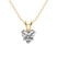 18kt Yellow Gold Quartze Split Bail Solitaire Lab Grown Diamond Pendant