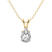 18kt Yellow Gold Quartze Split Bail Solitaire Lab Grown Diamond Pendant