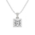 18ct White Gold Allure Bezel Lab Grown Diamond Pendant