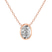 18kt Rose Gold Globe Slider Lab Grown Diamond Pendant