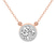 10kt Rose Gold Flaire Halo Lab Grown Diamond Pendant