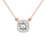 10kt Rose Gold Flaire Halo Lab Grown Diamond Pendant
