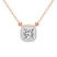 14kt Rose Gold Flaire Halo Lab Grown Diamond Pendant