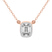 18kt Rose Gold Flaire Halo Lab Grown Diamond Pendant