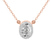 10kt Rose Gold Flaire Halo Lab Grown Diamond Pendant