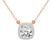 18kt Rose Gold Flaire Halo Lab Grown Diamond Pendant