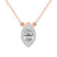 10kt Rose Gold Flaire Halo Lab Grown Diamond Pendant