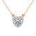 10kt Rose Gold Flaire Halo Lab Grown Diamond Pendant