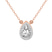 10kt Rose Gold Flaire Halo Lab Grown Diamond Pendant