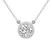 18kt White Gold Flaire Halo Lab Grown Diamond Pendant