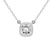 14kt White Gold Flaire Halo Lab Grown Diamond Pendant