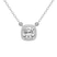 9ct White Gold Flaire Halo Lab Grown Diamond Pendant