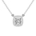 14kt White Gold Flaire Halo Lab Grown Diamond Pendant