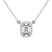 10kt White Gold Flaire Halo Lab Grown Diamond Pendant