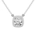 Platinum Flaire Halo Lab Grown Diamond Pendant