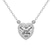 Platinum Flaire Halo Lab Grown Diamond Pendant