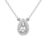 Platinum Flaire Halo Lab Grown Diamond Pendant