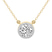18kt Yellow Gold Flaire Halo Lab Grown Diamond Pendant