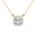 10kt Yellow Gold Flaire Halo Lab Grown Diamond Pendant