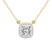 14kt Yellow Gold Flaire Halo Lab Grown Diamond Pendant