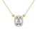 14kt Yellow Gold Flaire Halo Lab Grown Diamond Pendant
