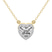 18kt Yellow Gold Flaire Halo Lab Grown Diamond Pendant