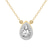 14kt Yellow Gold Flaire Halo Lab Grown Diamond Pendant