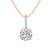 10kt Rose Gold Lucida Four Prong Lab Grown Diamond Pendant