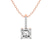 14kt Rose Gold Lucida Four Prong Lab Grown Diamond Pendant