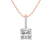 10kt Rose Gold Lucida Four Prong Lab Grown Diamond Pendant